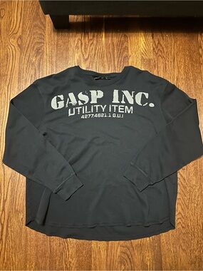 GASP INC. Men’s Long Sleeve Graphic Tee - Black